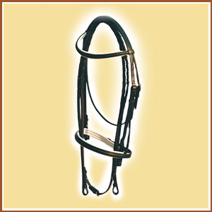 Snaffle Bridle,white padded