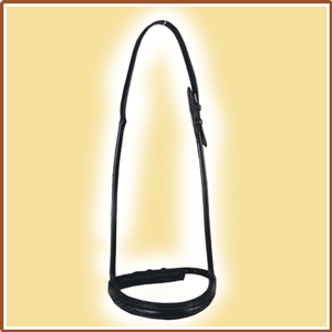 Noseband Raised Fancy Stiched Black Padded